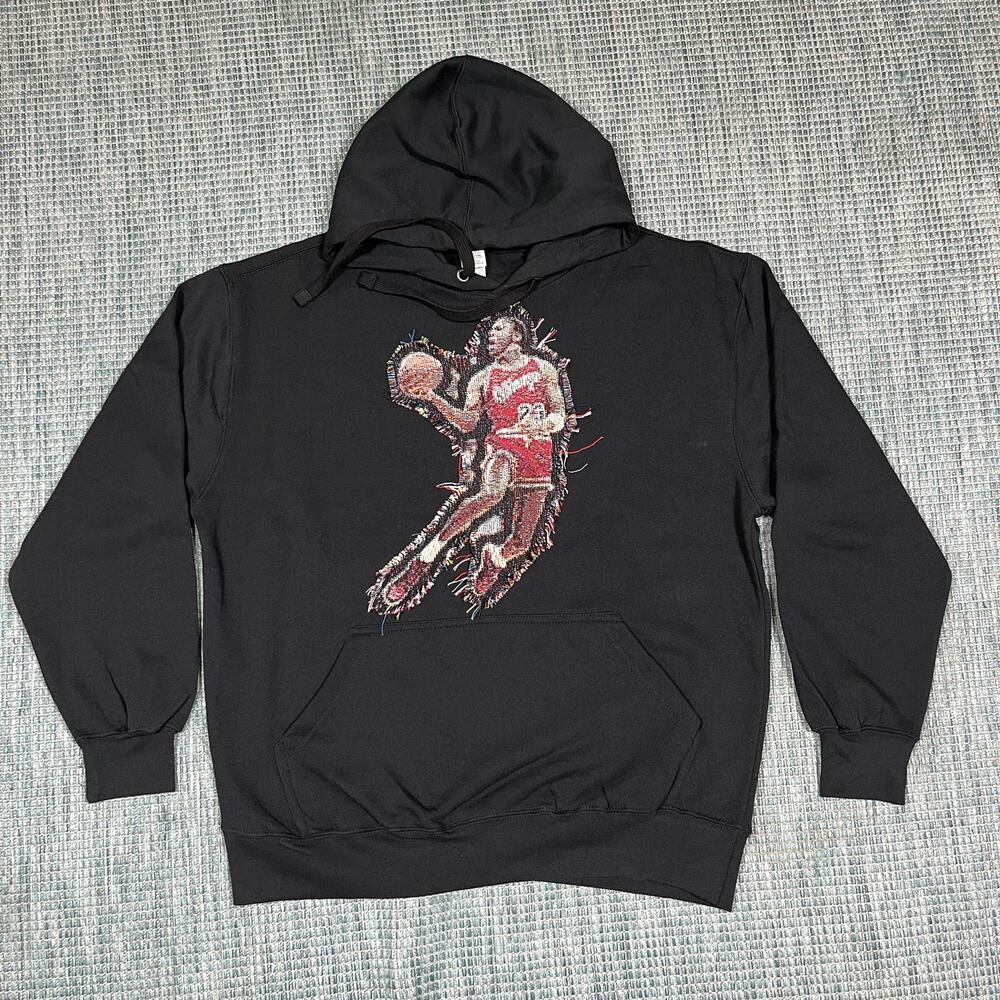 Team US Sports Club Hand-Stitched Jordan Hoodie (Black) Men’s M